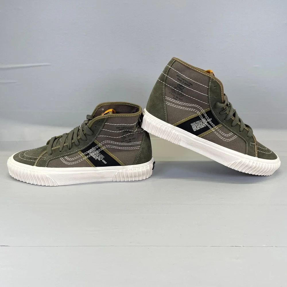 VANS Sk8-Hi Gym Issue World Code Shoes Mens Size 8.5 Green Suede Casual Sneakers